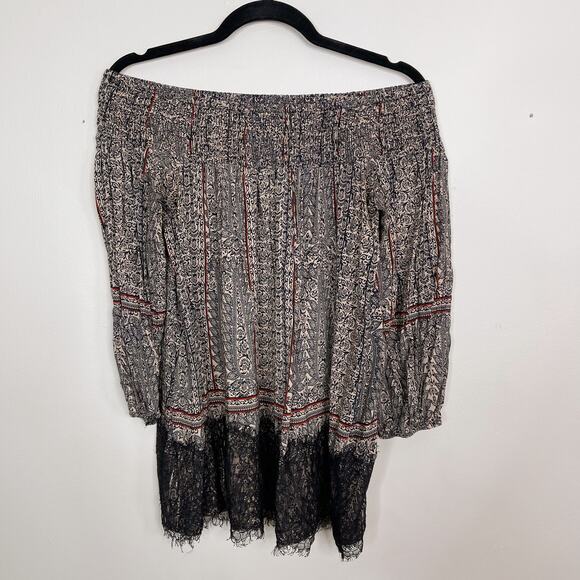 Anthropologie Vanessa Virginia Augusta Off The Shoulder Blouse Top Small S Lace - Picture 2 of 11